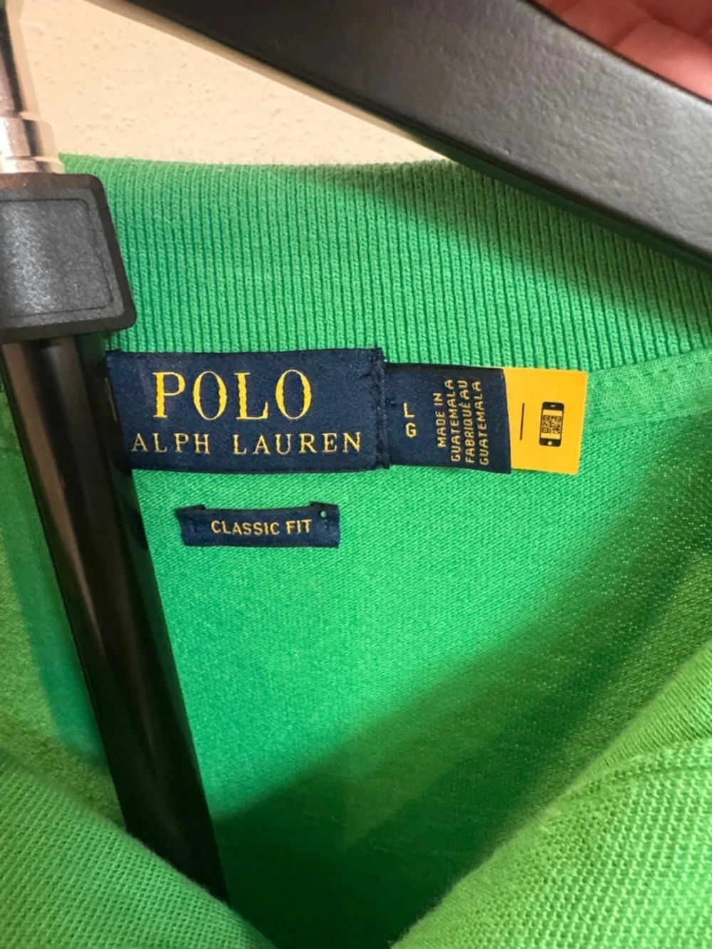 Ralph Lauren Green Polo Shirt with Navy Pony